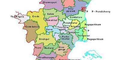 Карта Ченај, Тамилнаду